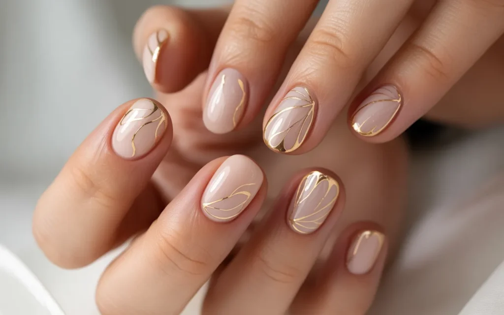 Gold Outline Butterflies