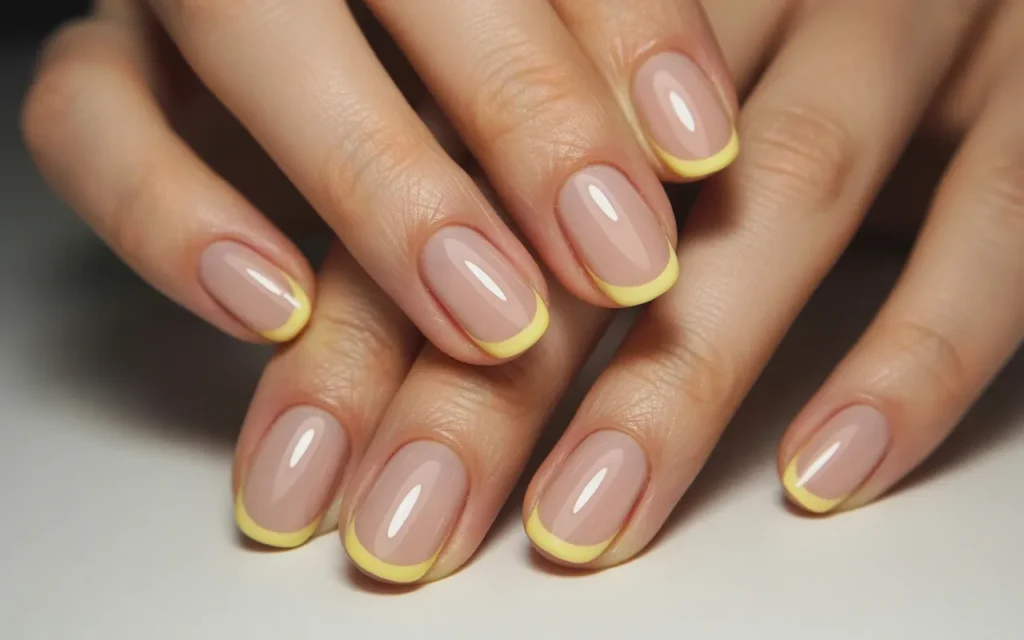 Yellow French Tips