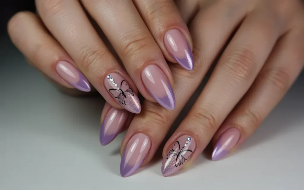 Cat-Eye Butterfly Nails
